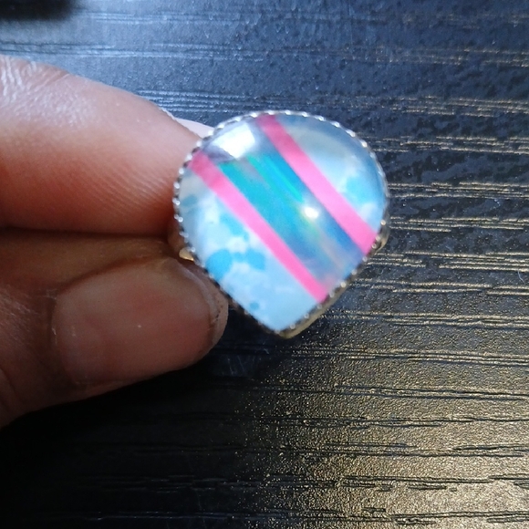 Jewelry - Elegant Sterling silver and Cotton Candy Women's Ring